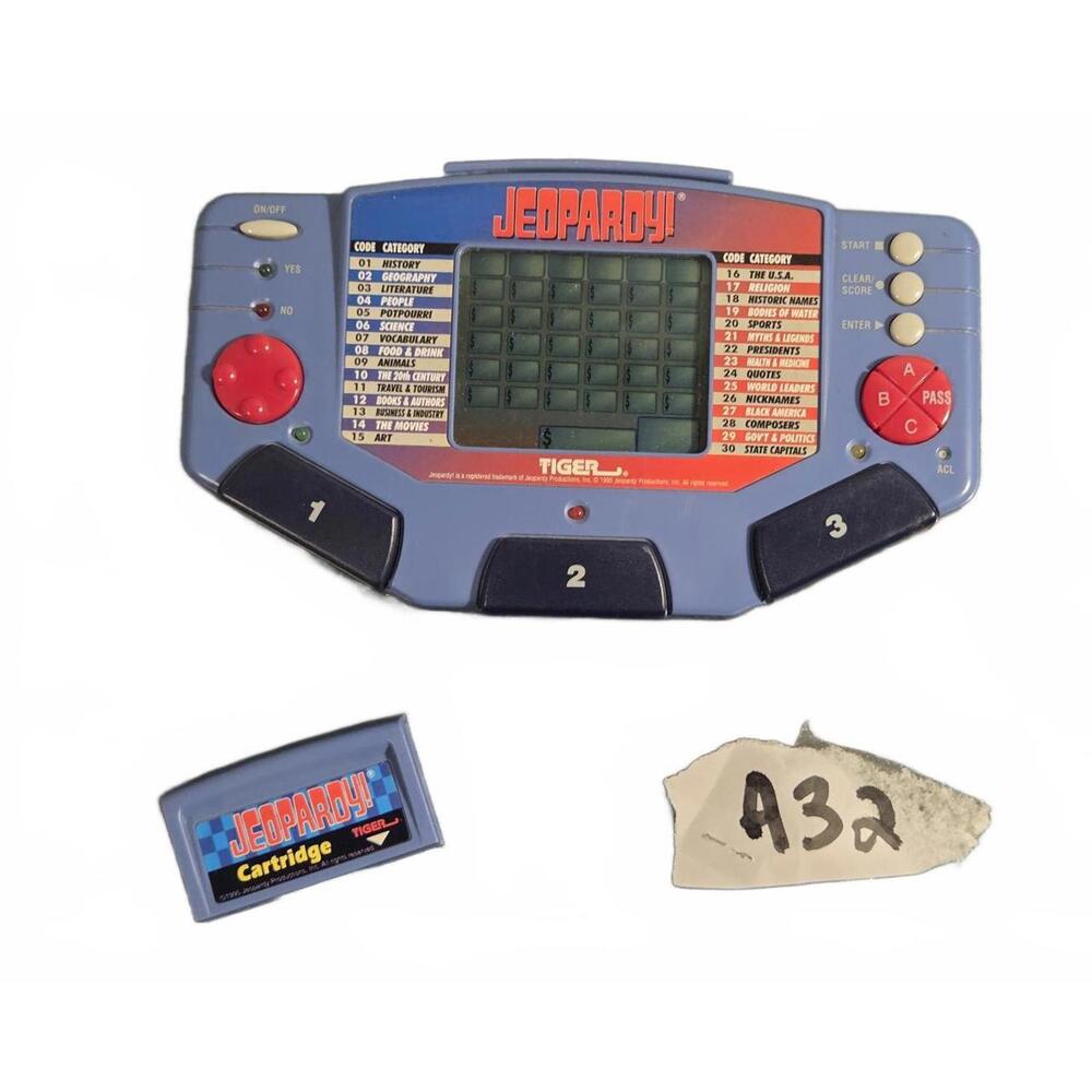 Tiger Electronics Jeopardy! Handheld Game | 1995 - Cartridge - 3-Player Support
